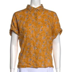 Mustard yellow Rachel Zoe top